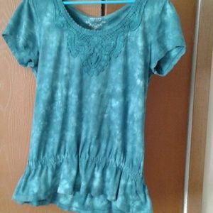 Short sleeve casual tye dye print shirt